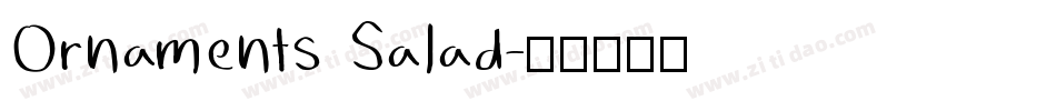 Ornaments Salad字体转换